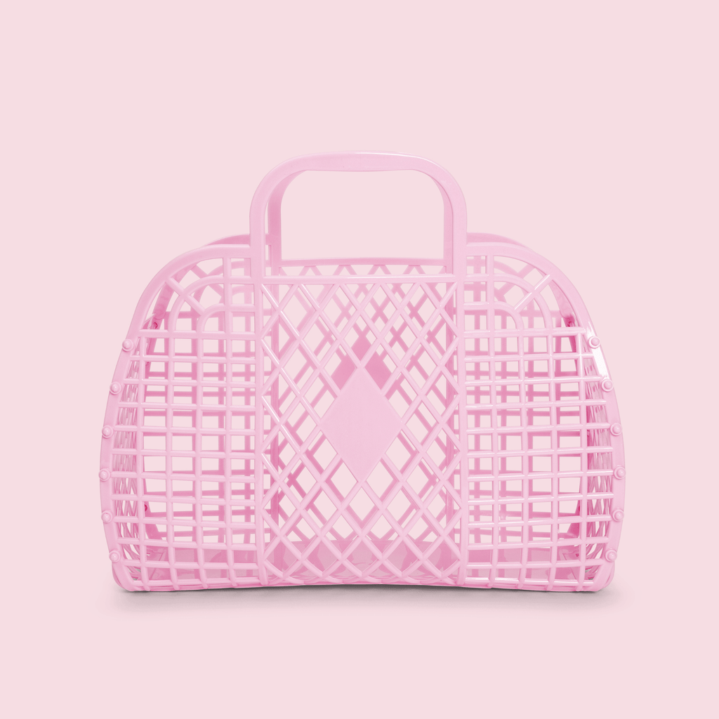 Sun Jellies - Retro Basket small Bubblegum pink
