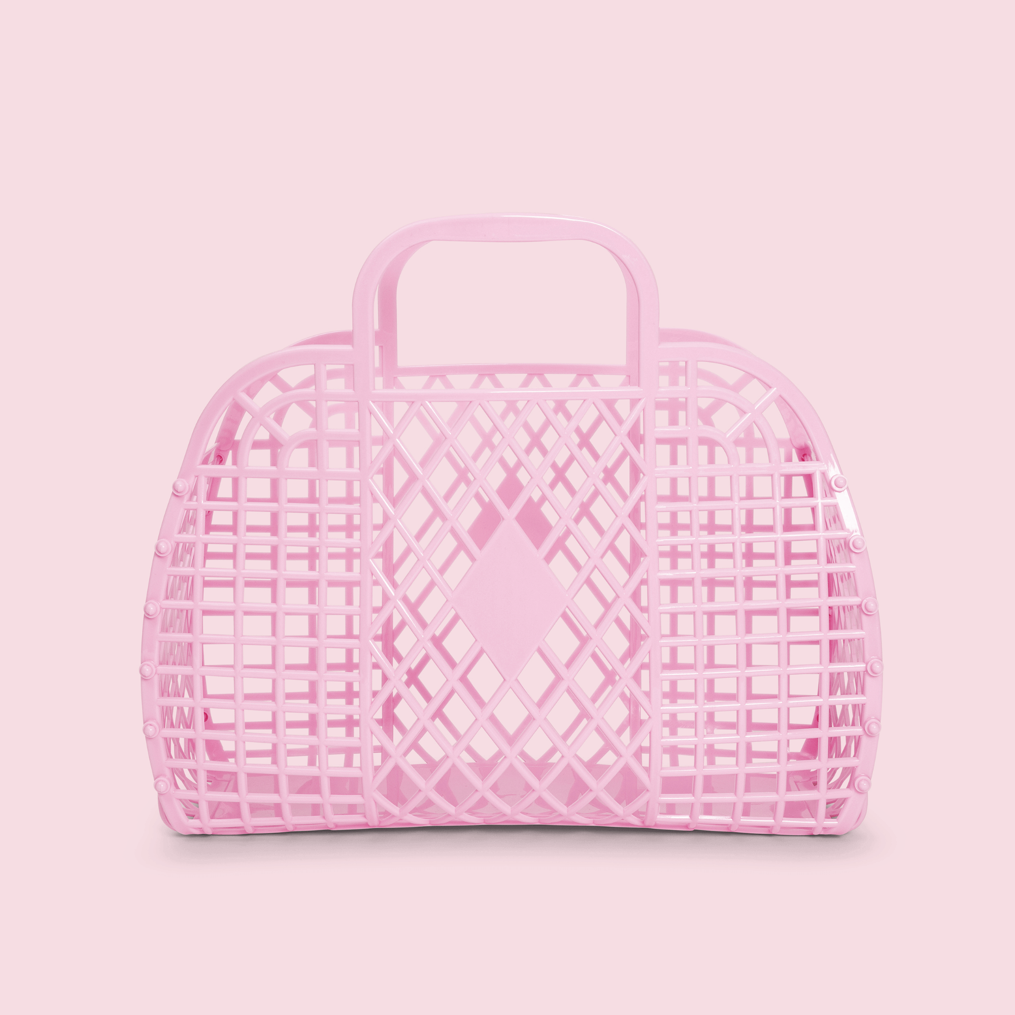 Sun Jellies - Retro Basket small Bubblegum pink