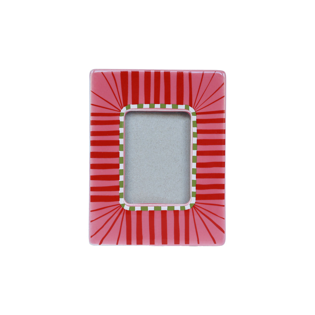 Photoframe Polaroid Pink Stripes