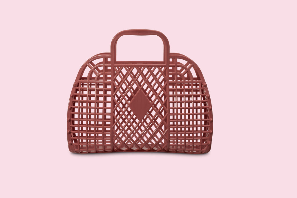 Sun Jellies - Retro Basket small Blush Pink