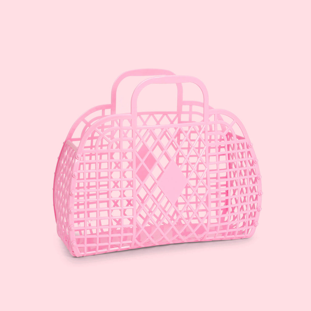 Sun Jellies - Retro Basket small Bubblegum pink