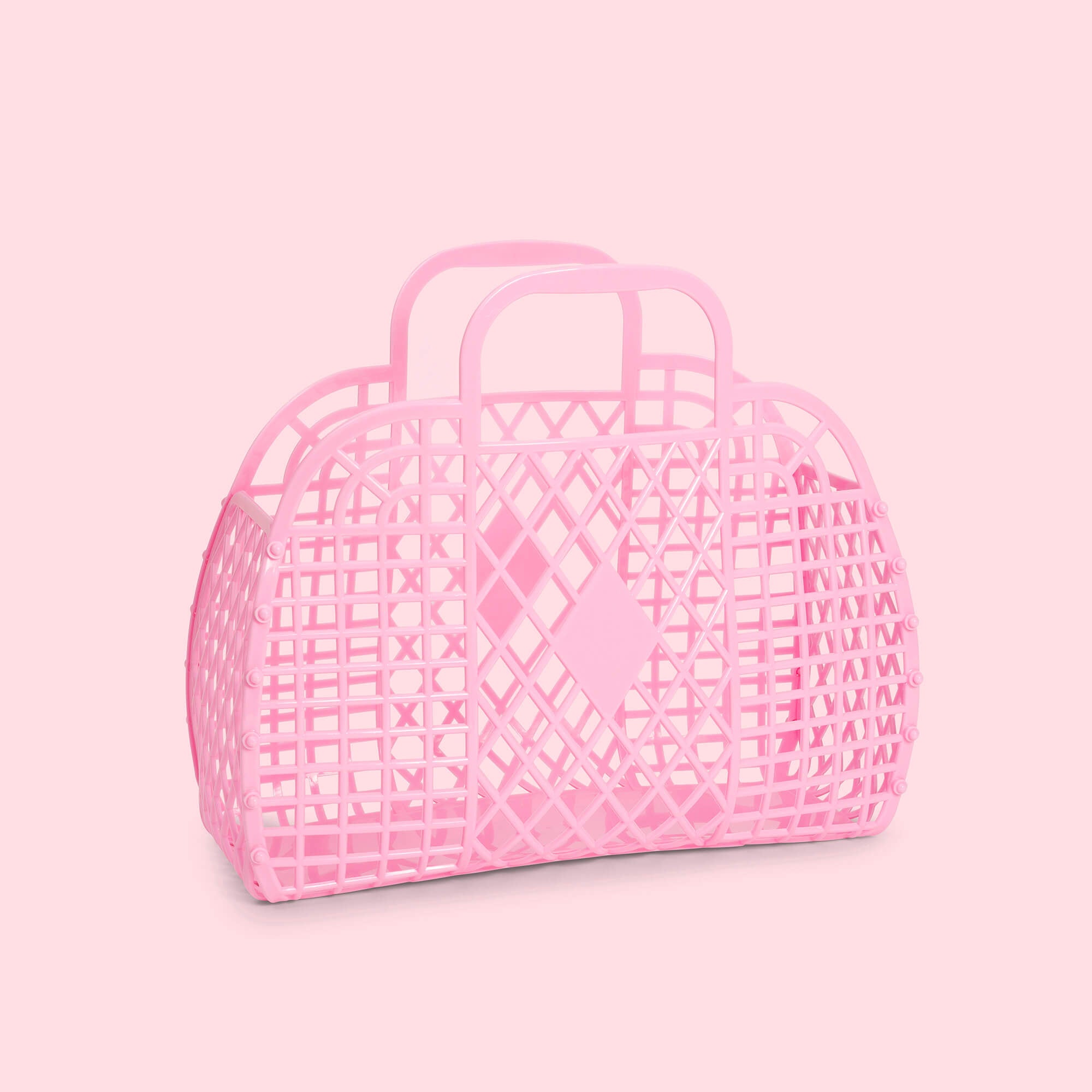 Sun Jellies - Retro Basket small Bubblegum pink