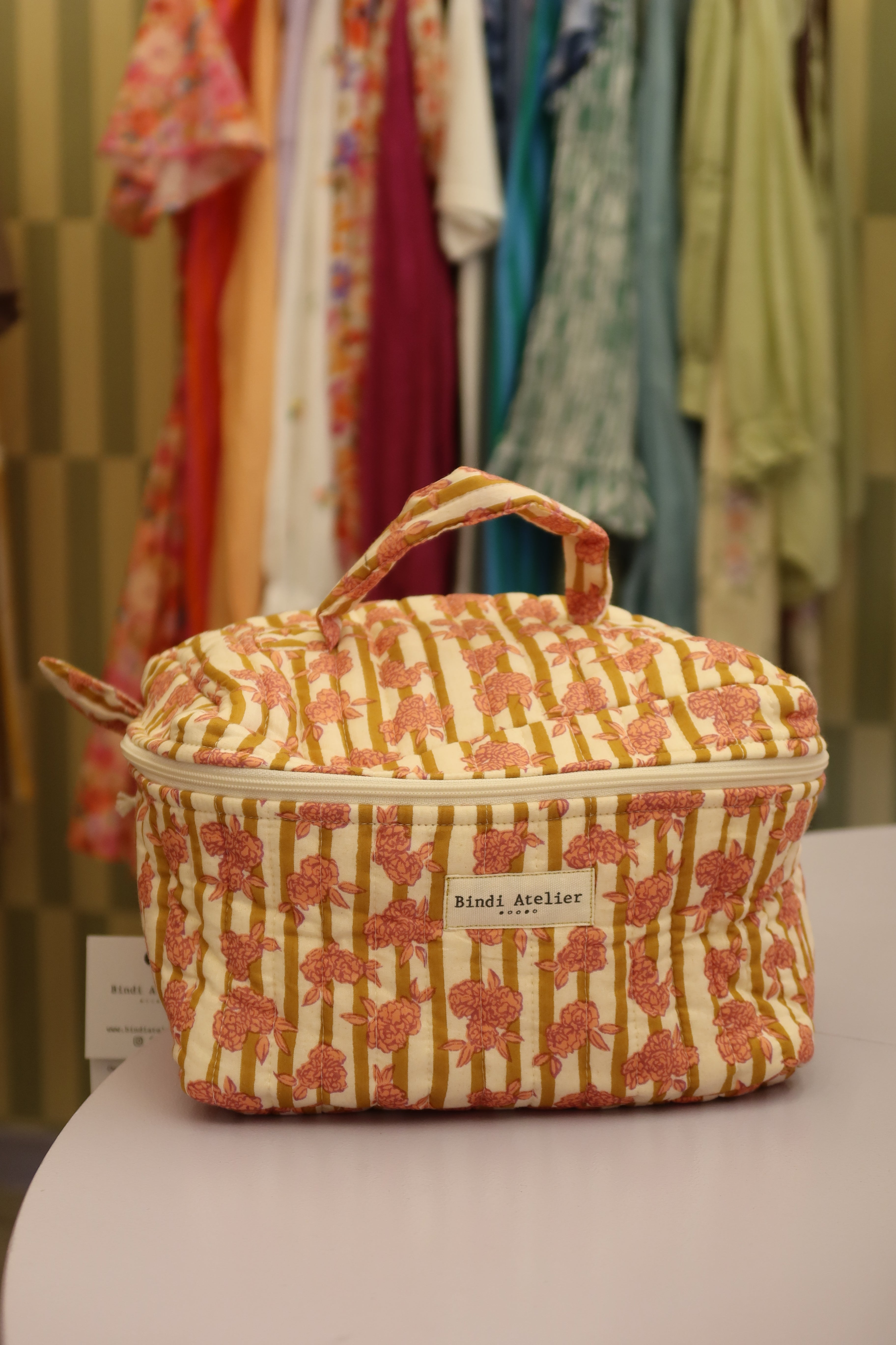 Beauty case in cotone Mona Pétale