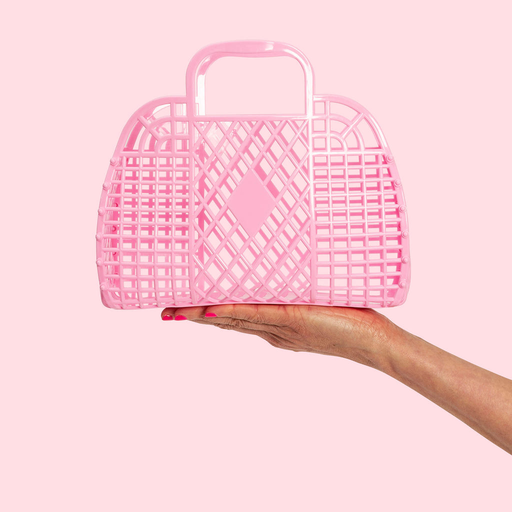 Sun Jellies - Retro Basket small Bubblegum pink