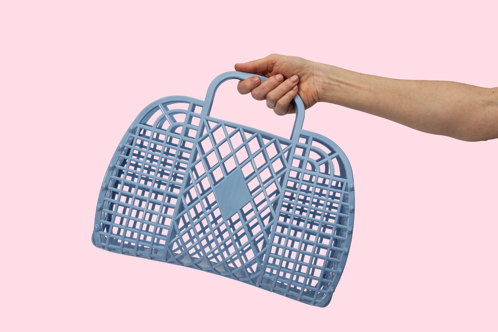 Sun Jellies - Retro Basket large Cornflower blue