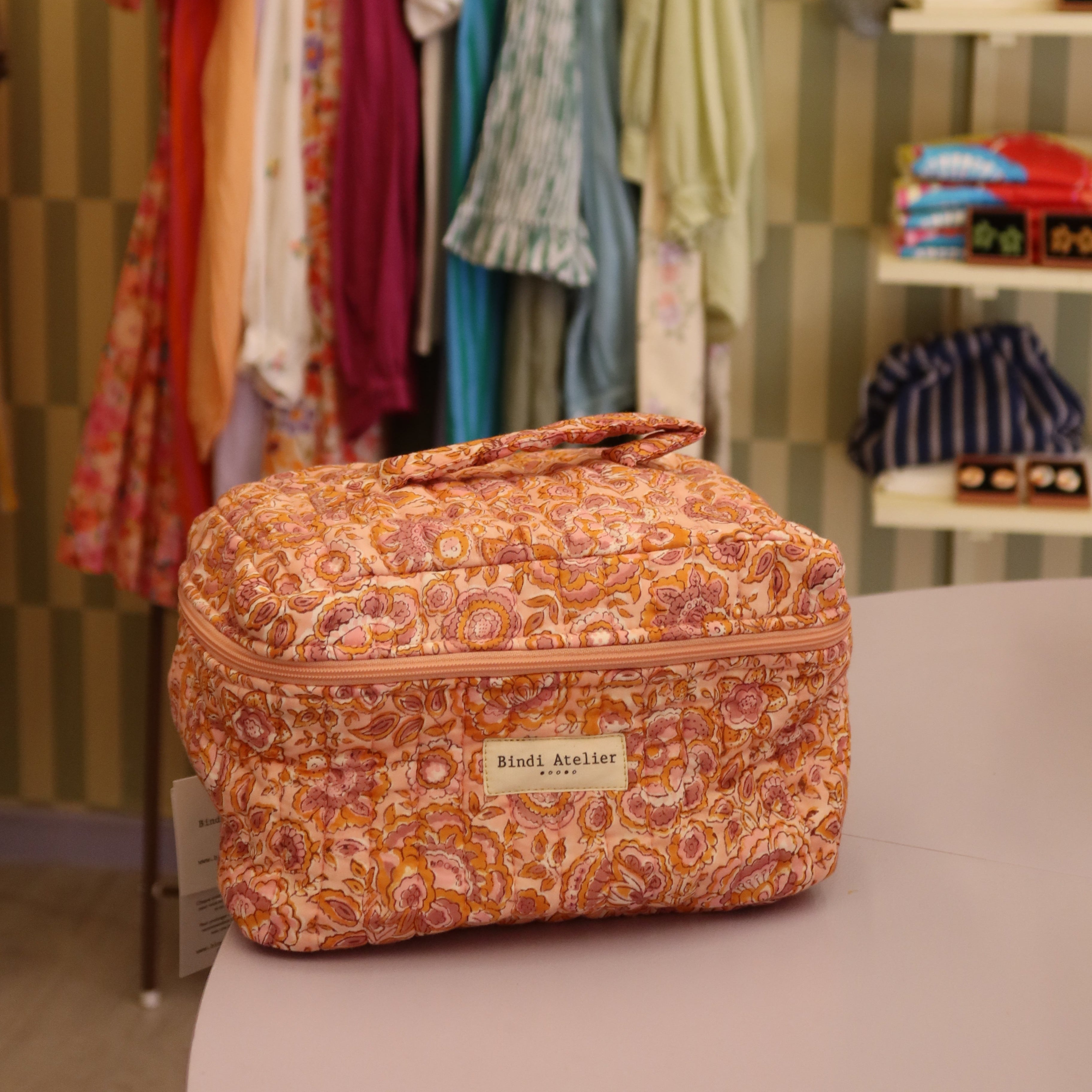 Beauty case in cotone Pop Pink