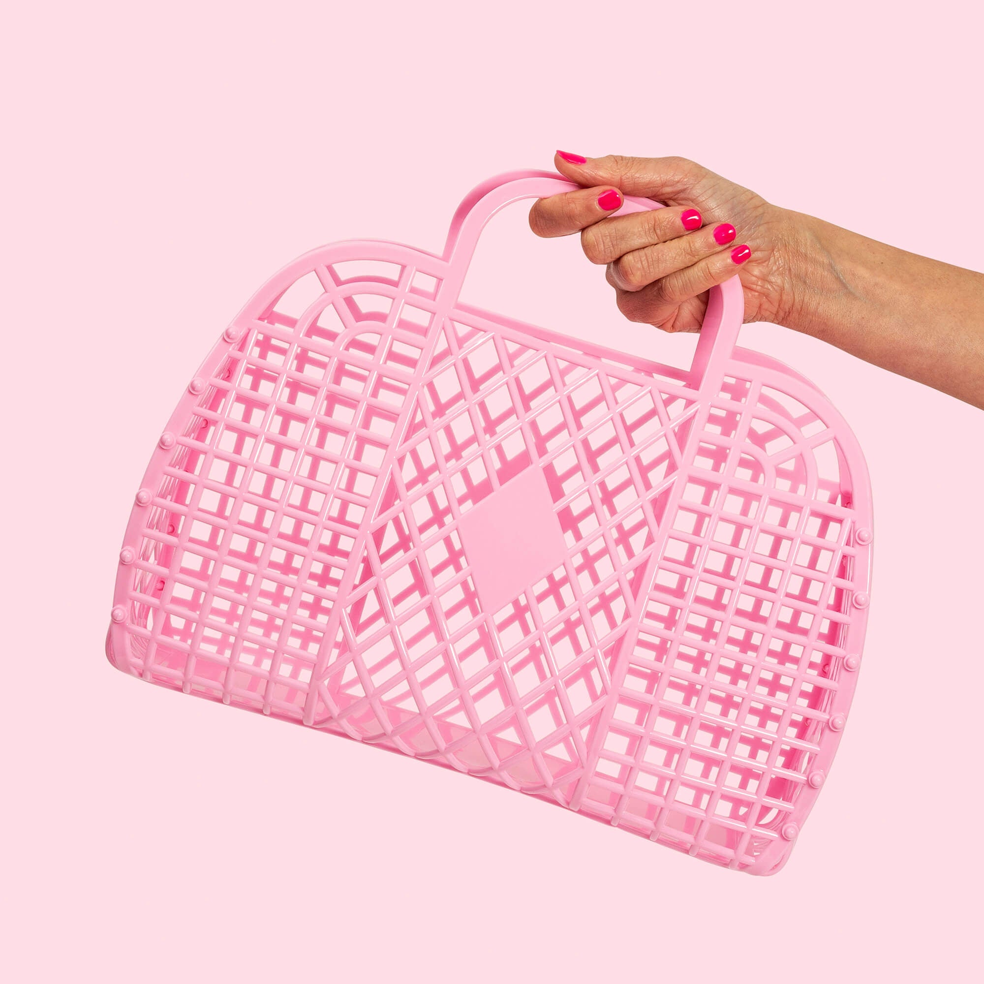 Sun Jellies - Retro Basket large Bubblegum pink