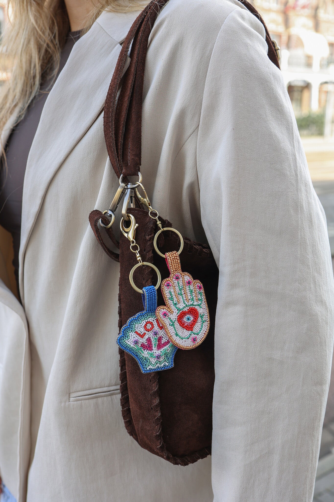 Portachiavi con Perline Love Shell – Fatto a Mano