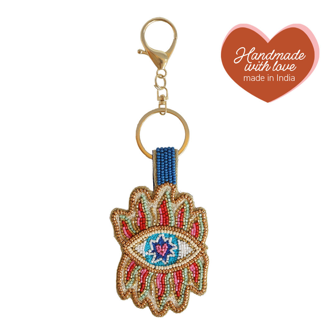 Portachiavi con Perline Eye – Fatto a Mano