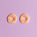 Orecchini donut a righe